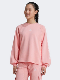 Adidas Jam Kids-Girls Sportswear Sweatshirt Pink Spark/White