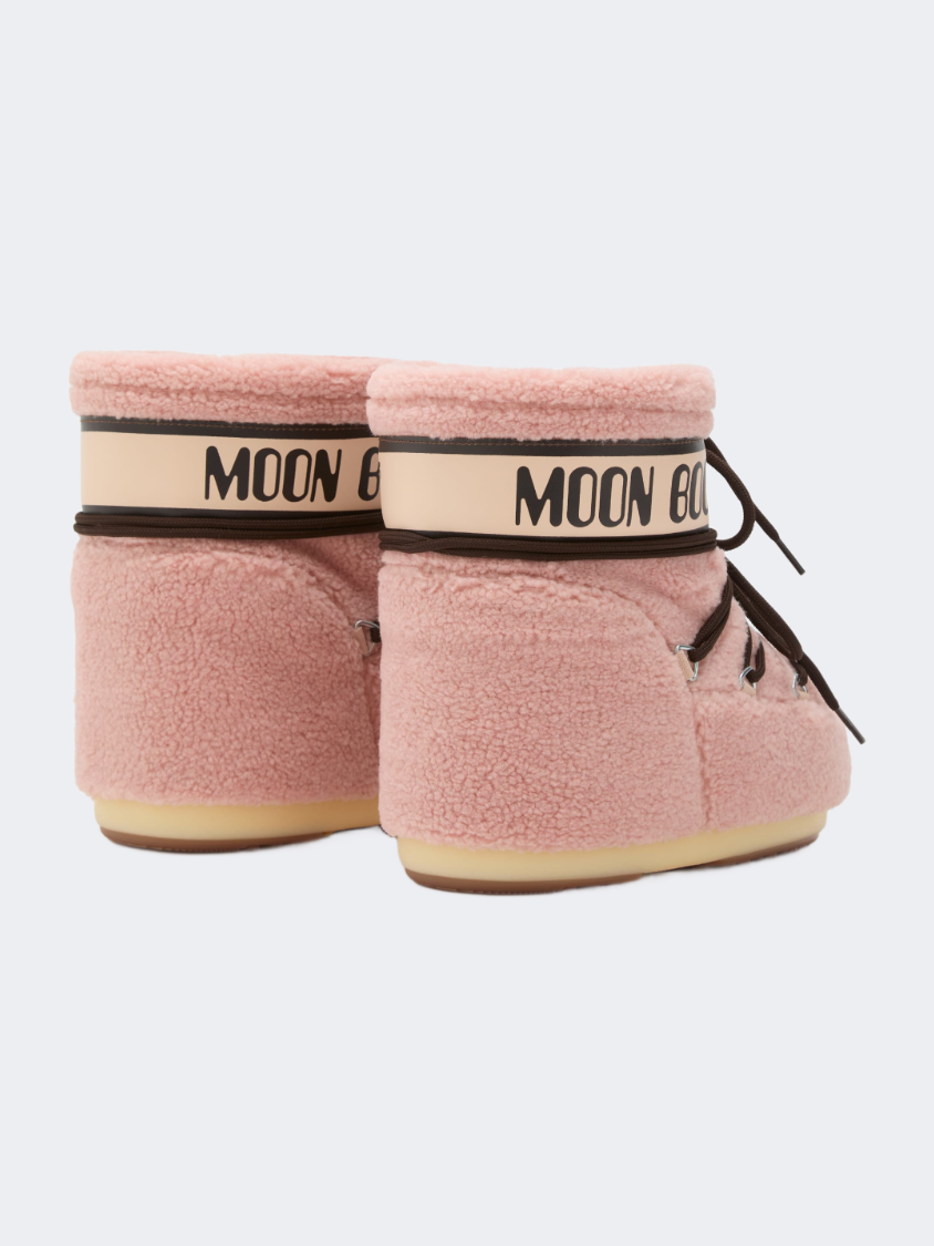 Moonboot Icon Low Fleece Unisex After Ski Boot Pink