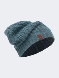 Buff Knitted Women Lifestyle Beanie Blue