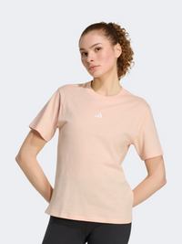 Adidas Essentials Small Logo Women Sportswear T-Shirt Blush Pink/White