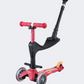 Micro Mini Deluxe 3-In-1 Deluxe Plus Kids Skating Scooter Ruby Red