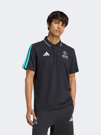 Adidas Mercedes Amg Petronas Formula 1 Team Dna Men Motorsport Polo Short Sleeve Black