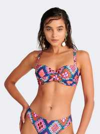 Blu 4U Diamond Frame Women Beach Bra Pink