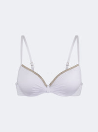 Oil And Gaz Stylish Women Beach Shelf Bra White