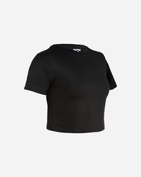 Top Ten Crop Women Lifestyle T-Shirt Black Md-04