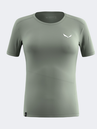 Salewa Puez Sporty Dry Women Hiking T-Shirt Green Shadow