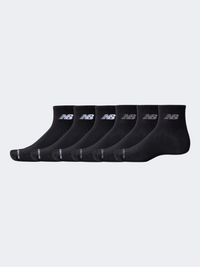 New Balance Everyday Lightweight Ankle 6 Pack Unisex Lifestyle Sock Black
