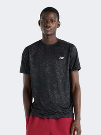 New Balance Sport Essential Printed Men Performanc T-Shirt Cavier/Black