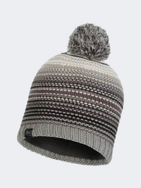 Buff Knitted And Polar Women Lifestyle Beanie Grey