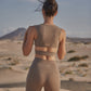 Wiskii V-Waist Utility Women Sportswear Tight Almond Butter