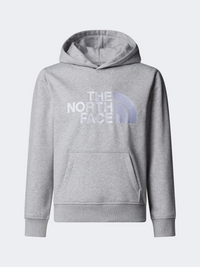 The North Face Drew Peak Pullover Boys Lifestyle Hoody Light Grey Heather