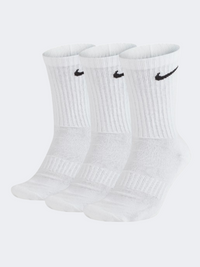 Nike Everyday Cushioning Crew 3P Unisex Lifestyle Sock White/Black