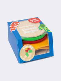 Eat My Socks Cheeseburger Kids Lifestyle Sock Multicolor