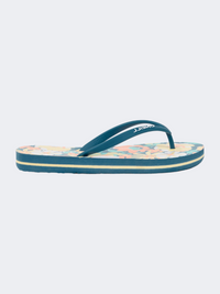 Oneill Profile Graphic Girls Beach Slippers Blue Santa Monica