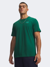 Under Armour Box Wordmark Logo Men Lifestyle T-Shirt Campus Ivy/Black