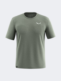 Salewa Eagle Minilogo Merino Men Hiking T-Shirt Dark Olive
