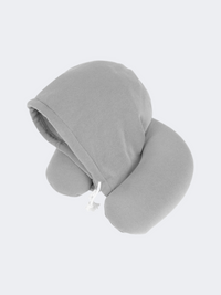 King Camp Hooded Memory Foam Neck Unisex Camping Pillow Mid Grey