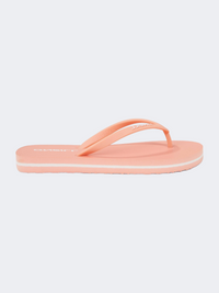 Oneill Profile Logo Girls Beach Slippers Coral Pink