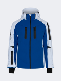 Oil&Gaz Durable Men Ski Jacket Blue+White+Gun