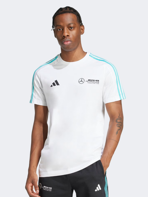 Adidas Mercedes Amg Petronas Formula One Team Dna Men Motor-Spor T-Shirt White/Black