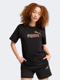Puma Essentials Graphic Animal Women Lifestyle T-Shirt Black