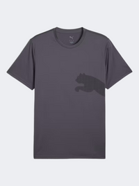 Puma Train All Day Big Logo Men Training T-Shirt Galactic Grey