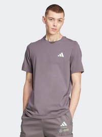 Adidas Mercedes Amg Petronas Formula One Team Premium Men Motor-Sport T-Shirt Grey Strata/Green