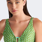 Blu 4U Padded Triangle Women Beach Bra Portobello Green