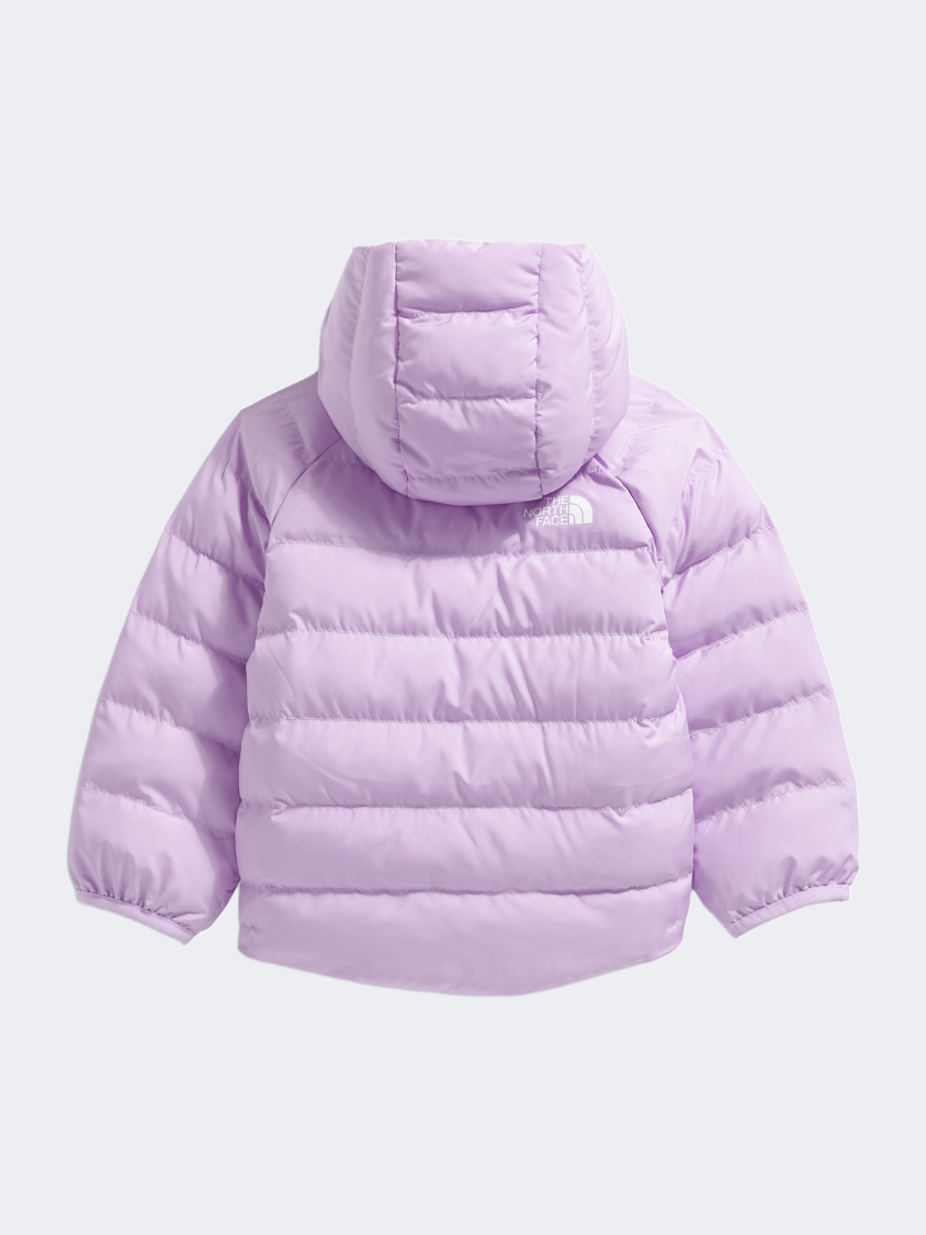 The North Face Reversible Perrito Hooded Girls Hiking Jacket Lite Lilac