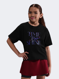 Nike Sportswear Time To Shine Girls Lifestyle T-Shirt Black