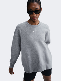 Nike Phoenix Fleece Women Lifestyle Sweatshirt Grey/Sail