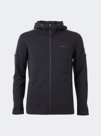 Erke Full Zip Men Running Hoody Black