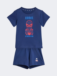 Adidas Marvel Spider-Man T-Shirt Baby-Boys Sportswear Set Dark Blue