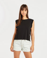Billabong Women's Beach N3Tp01 19 Light It Up Black Long Sleeve