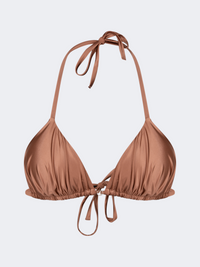 Oil And Gaz Sparkle Women Beach Triangle Bra Light Brown