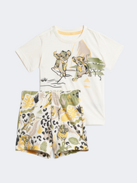 Adidas Disney Lion King Baby-Boys Sportswear Set White/Beige/Spark