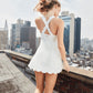 Wiskii Cross Back Tennis Women Sportswear Dress Ivory