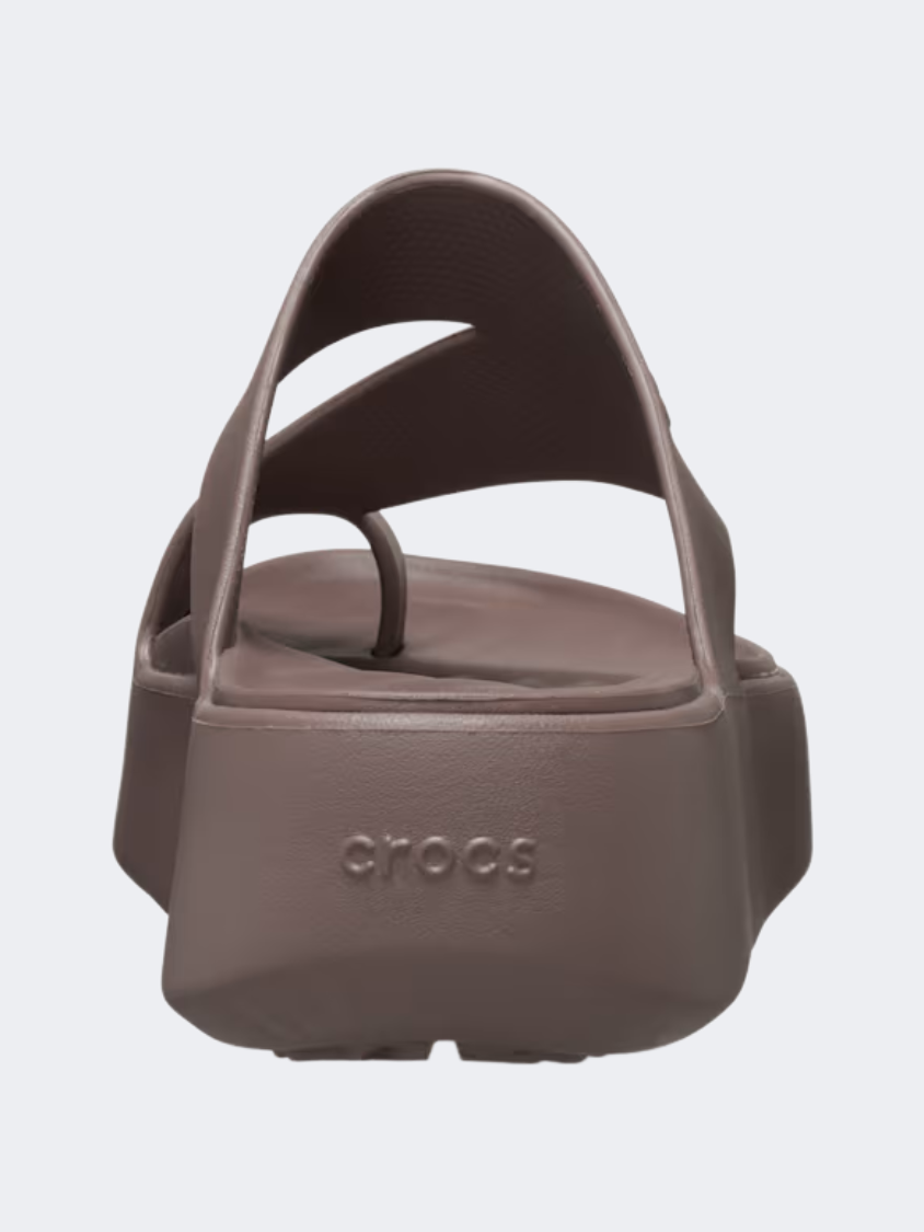 Crocs Getaway Platform Toe Loop Women Lifestyle Slippers Truffle
