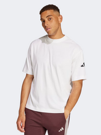 Adidas Essentials Loose Fit 3 Stripes Men Sportswear T-Shirt White/Black