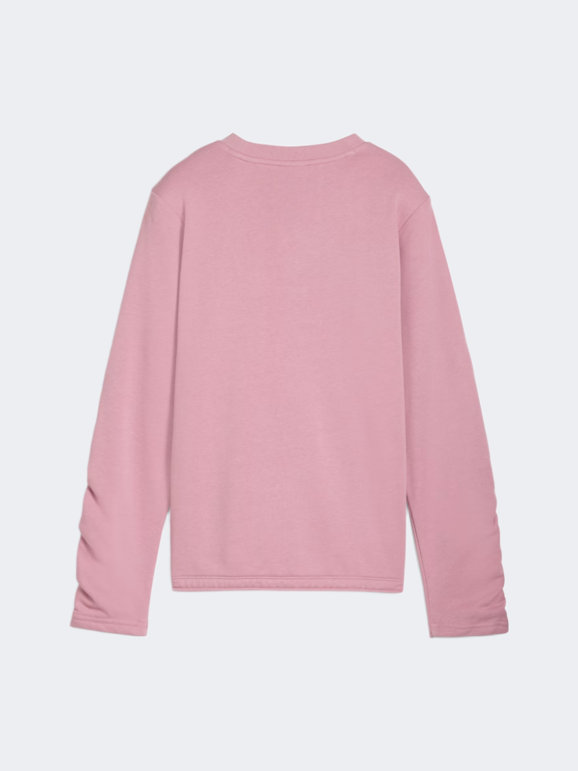 Puma Bowtique Crew Girls Lifestyle Sweatshirt Poised Pink
