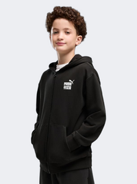 Puma Mid 90S Relaxed Full Zip Boys Lifestyle Hoody Black