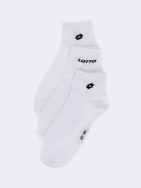 Lotto Sport Brilliant Ankle 3 Pack Unisex Lifestyle Sock White