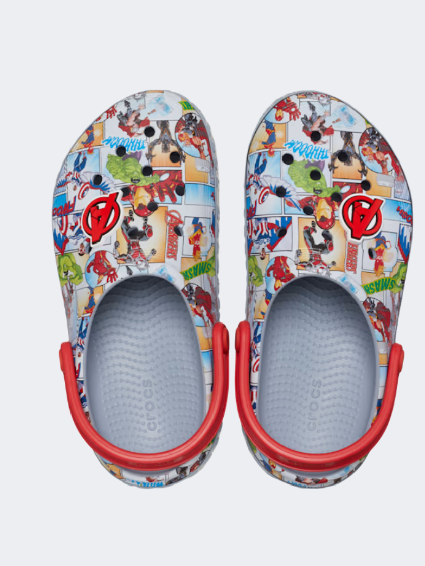 Crocs Avengers Off Court Clog Kids Lifestyle Slippers Blue Grey