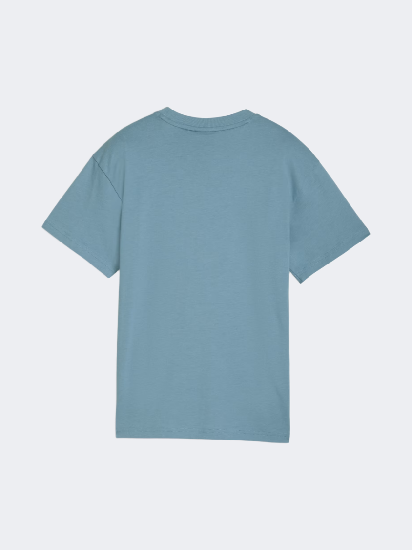 Puma Graphic Leopard Girls Lifestyle T-Shirt Cool Blue