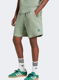 Adidas Essentials Trefoil Waffle Men Original Short Silver Green