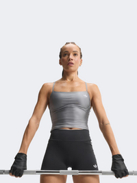 Adidas Originals Padded Sport Women Training Tank Grey Three