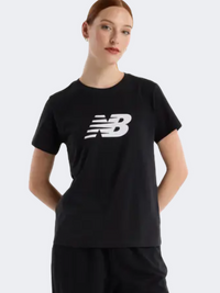 New Balance Jersey Graphic Women Lifestyle T-Shirt Black