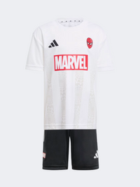 Adidas Marvel Spider-Man Little-Boys Sportswear Set White/Black