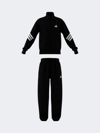 Adidas Future Icons 3-Stripes Half-Zip Kids-Boys Sportswear Tracksuit Black/White