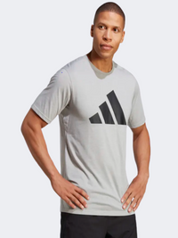 Adidas Train Essentials Feelready Logo Men Training T-Shirt Grey/Black